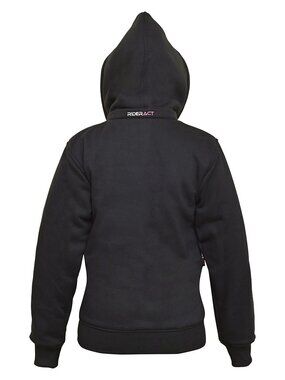 RIDERACT® Women's Motorcycle Hoodie Armored Fiber Lined Protective Riding Gear